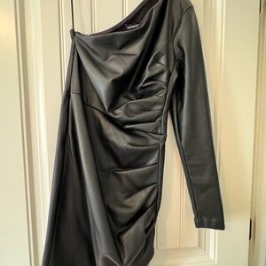 Express Black One Shoulder Dress